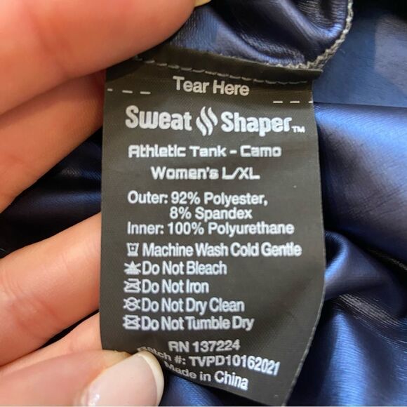 New without Tags Ladies Sweat Shaper Camo Tank‎ and Leggings Set Large/XL - Picture 7 of 16